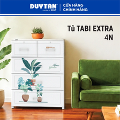 ( TẶNG 1 LY 2 LỚP KAPPU 680ML) Tủ Tabi Extra 4 Ngăn NHỰA DUY TÂN Kích thước siêu rộng rãi (90 x 49 x 112.5 cm)