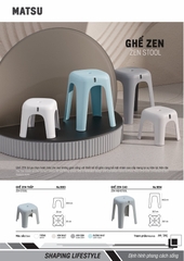 Ghế ZEN Cao, DUY TÂN, ghế nhựa PP, TPE cao cấp, dáng thấp và cao, màu sắc tối giản, chân đế chống trượt  DUY TÂN