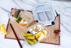 Hộp Thực Phẩm Thủy Tinh MATSU LOCK 3 Ngăn – Chịu Nhiệt, Kín Khí, An Toàn Cho Lò Vi Sóng Duy Tân