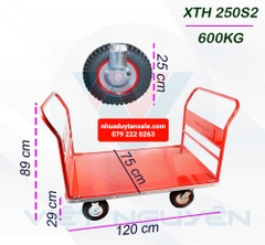 XE ĐẨY HÀNG TAY CỐ ĐỊNH PHONG THẠNH XTH 250S2 SÀN BÍT TẢI TRỌNG 600KG