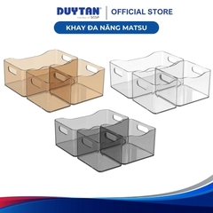 Khay đa năng, DUY TÂN, nhựa PET bền chắc, khay đựng sắp xếp đồ đạc gọn gàng, màu trong suốt cao cấp DUY TÂN