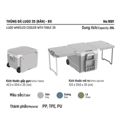 Thùng Đá LUGO 35 (Bàn) - BX Duy Tân