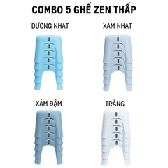 Bộ 5 Ghế ZEN, DUY TÂN, ghế nhựa PP, TPE cao cấp có chân đế chống trượt