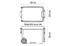 Thùng Đá LUGO 25-BÁNH XE Duy Tân