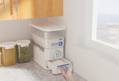 Thùng gạo Clear 10kg MATSU – Nhựa PP an toàn, chống ẩm mốc, lấy gạo tiện lợi DUY TÂN