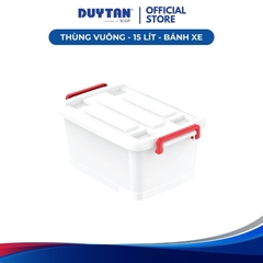 Combo 5 Thùng Vuông 15Lít, 30Lít, DUY TÂN nhựa PP, thùng đựng thực phẩm, thùng đựng đồ đa năng