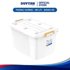 THÙNG VUÔNG 90 LÍT Bánh xe DUY TÂN