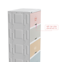 Tủ Nhựa DUY TÂN Nanaby - Nhựa PP an toàn, Thiết Kế Cửa Trượt Ẩn Tiện Lợi Duy Tân
