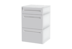 Tủ HOMI 3 Ngăn - 2L1N NHỰA DUY TÂN - XÁM NHẠT