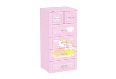 TỦ TABI 5 NGĂN MÀU HỒNG MÈO CUTE DUY TÂN