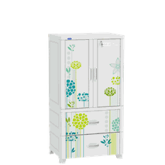 TỦ WING 2 CÁNH 2 HỘC MÀU TRẮNG DUY TÂN