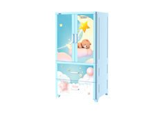 TỦ WING 2 CÁNH 2 HỘC MÀU DƯƠNG CON GẤU DUY TÂN