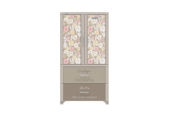 TỦ WING 2 CÁNH 2 HỘC DUY TÂN XÁM HOA