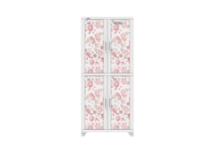 TỦ WING 4 CÁNH DUY TÂN MÀU TRẮNG HOA HỒNG