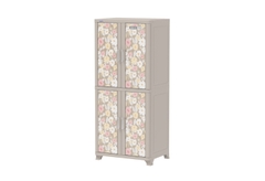 TỦ WING 4 CÁNH DUY TÂN MÀU XÁM HOA