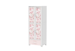 TỦ WING 4 CÁNH 1 NGĂN DUY TÂN TRẮNG HOA HỒNG