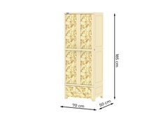 TỦ WING L 2 CÁNH 1 NGĂN DUY TÂN XÁM HOA SỨ