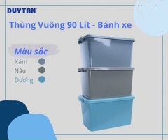 THÙNG VUÔNG 90 LÍT MÀU ST DUY TÂN