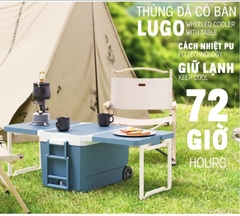 Thùng Đá Có Bàn LUGO MATSU Dung Tích 25L - 35L, Bánh Xe Tiện Lợi, Giữ Lạnh 72h, Tay Kéo Tiện Lợi Duy Tân