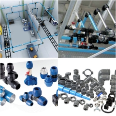 Ống nhôm khí nén Aluminum Air Pipe màu xanh