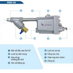 Van xả nước tự động áp cao 16bar WBK