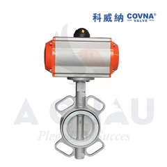 Van bướm điều khiển khí nén inox 304 COVNA Trung Quốc