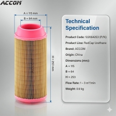 Lọc khí 122064253 dòng RedCap Urethane ACCOM