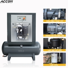 Máy nén khí trục vít Mini vỏ cách âm điện 220VAC