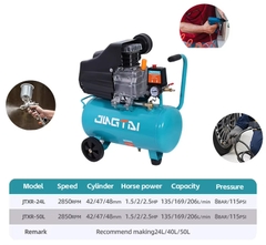 Máy nén khí piston mini bình tích 24L điện 220V