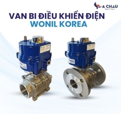 Van bi điều khiển điện mặt bích Wonil Korea