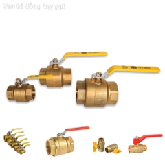 Van bi đồng tay gạt kết nối ren công nghiệp