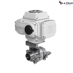 Van bướm điều khiển điện inox kiểu nối tri-clamp