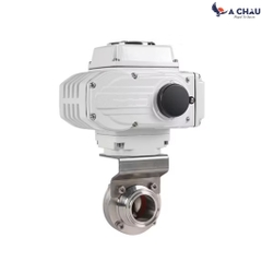 Van bướm điều khiển điện inox kiểu nối tri-clamp