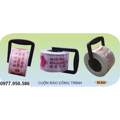 Cuộn rào công trình trắng- đỏ (Lõi nhựa cầm tay)