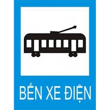 Biển báo 435 - Bến xe điện