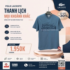 Áo Thể Thao Chính Hãng Màu Xanh Lacoste Printed TH0284-51-CUN