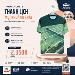 Áo Thể Thao Lacoste Chính Hãng Màu Xanh Lá Lacoste Tennis Print TH0739-51-132
