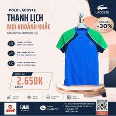Áo Thể Thao Lacoste Chính Hãng Màu Xanh Ultra Dry TH8951-51-HI4