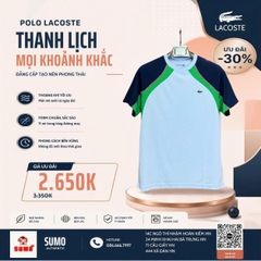 Áo Thể Thao Lacoste Chính Hãng Màu Xanh Ultra Dry TH8951-51-HIA