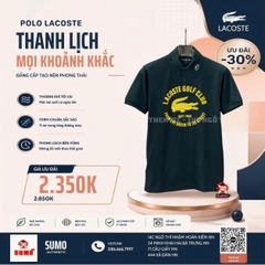 Áo Polo Lacoste Chính Hãng Classic Fit Cotton Golf Polo Shirt  Màu Xanh Đậm-DH1093-10-YZP
