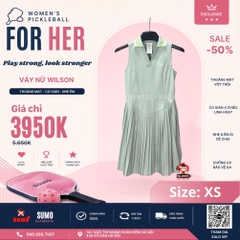 Váy Thể Thao Chính Hãng Wilson Pleated Flow Dress - màu Xanh Rêu Nhạt WW20123512-GNQ