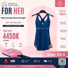 Váy Thể Thao Chính Hãng Wilson Uptown Court Dress - màu Xanh Dương WW00566511-DBS