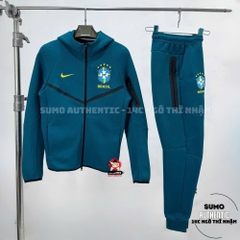 Bộ Thể Thao Chính Hãng Nike Brazil Strike Nike Dri-FIT Soccer  - màu Xanh Rêu Đậm IB5923-381/IB5961-381