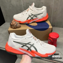 Giày Thể Thao Chính Hãng Asics Court FF 3 Soft Oat/Vintage Khak - màu Trắng Cam 1041A370-250
