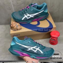Giày Thể Thao Chính Hãng ASICS Solution Speed FF 4 Dark Neptune/White - màu Xanh Lá 1041A532-300