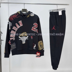 Bộ Thể Thao Nike Chính Hãng Màu Đen - Fleece Pullover Hoodie - FN4546-010/FD7468-010