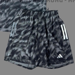 Quần Thể Thao Chính Hãng Adidas Own The Run Allover Men's Running Shorts - màu Đen Xám JN9872