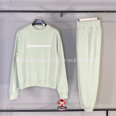 Áo Thể Thao Chính Hãng Adidas Originals x Pharrell Williams Basics Crew Sweatshirt - màu Xanh Mint HS4829