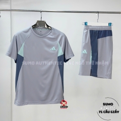 Áo Thể Thao Chính Hãng Adidas Màu Xám Kẻ Xanh JM4177