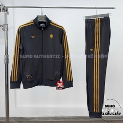 Quần Thể Thao Chính Hãng Adidas Manchester United Terrace Icons - màu Đen Xám JN2815